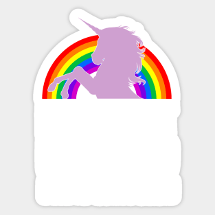 Unicorn with rainbows Sticker